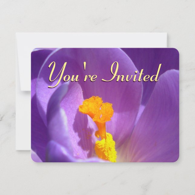 Easter Crocus Invitations Easter Cards Personalize (Front)