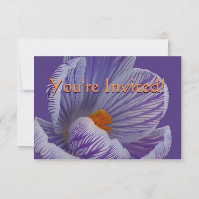 Easter Crocus Invitations Easter Cards Personalize (Front)