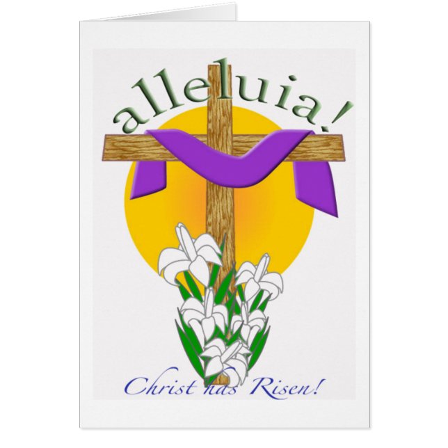 Easter Cross Greeting Card (Front)