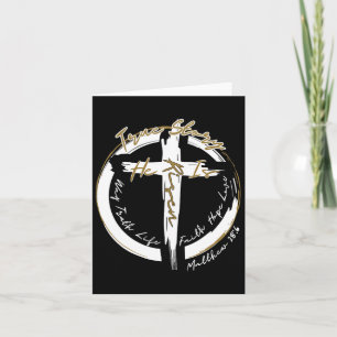 Easter Cross He Is Risen Jesus Christian Men Women Card