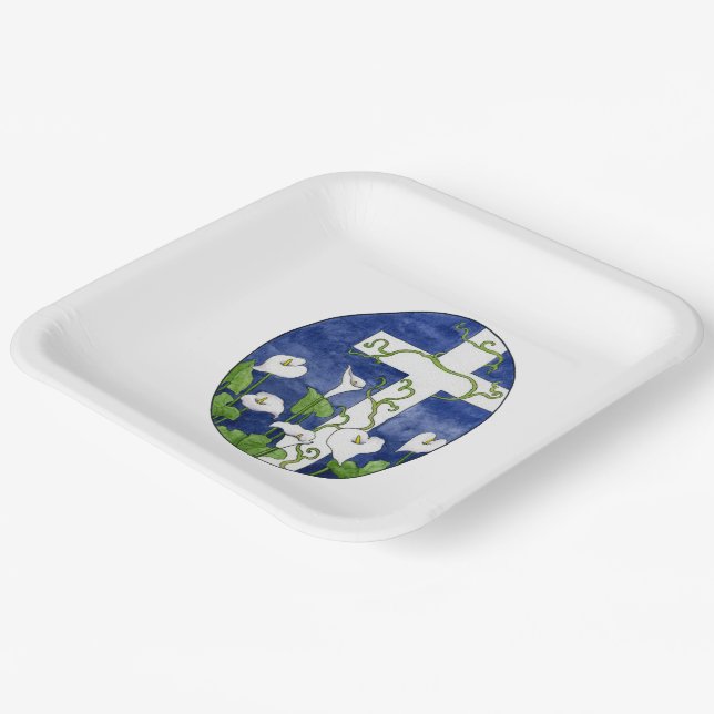 Easter Cross Holiday party   Paper Plate (Angled)