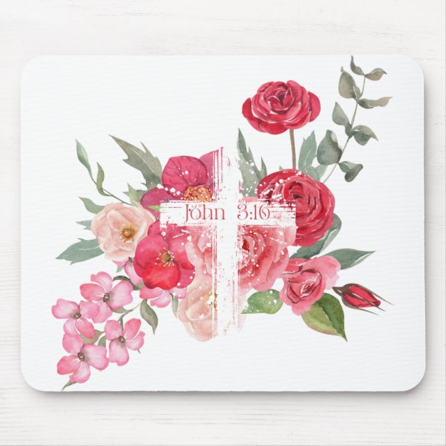 Easter/Cross/John3:16/Jesus Mouse Pad (Front)
