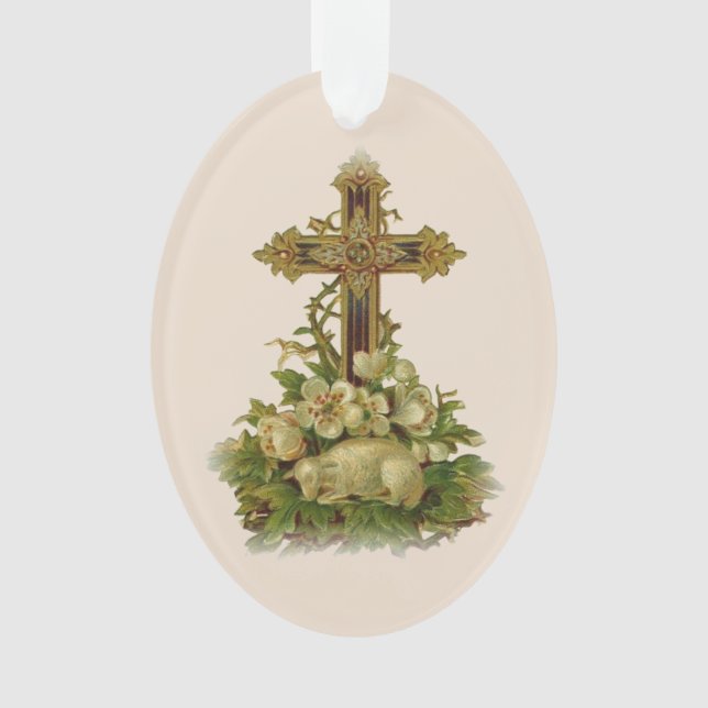 Easter Cross Ornament (Front)