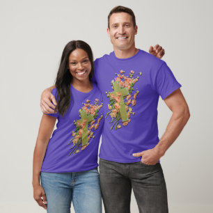 Easter Cross Pink Flower Purple Unisex Adult Shirt