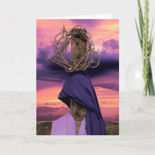 Easter cross sunrise card