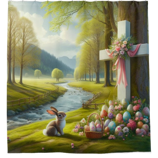Easter cross with bunny & eggs (Front)