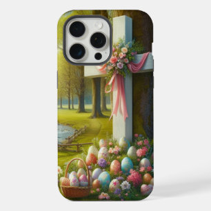 Easter cross with eggs iPhone 15 pro max case