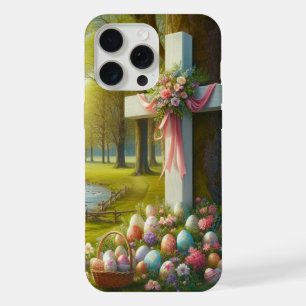 Easter cross with eggs iPhone 15 pro max case