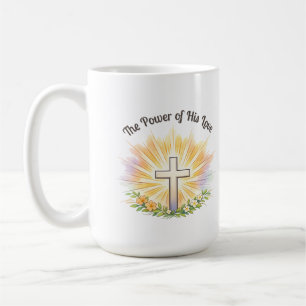Easter Cross with Flowers - Editable Christian Mug