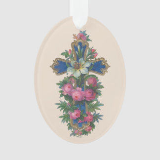 Easter Cross with Lily Ornament