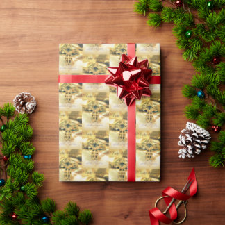 Easter Crucifix gold - Bible Verse Wrapping Paper