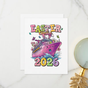 Easter Cruise 2026 Family Vacation Spring Break Thank You Card
