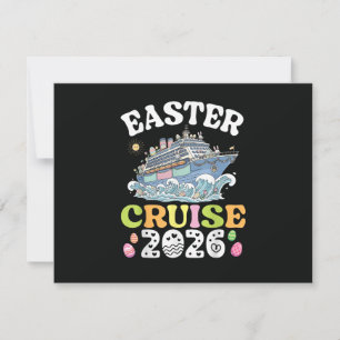 Easter Cruise 2026 Vacation Bunny Ship Spring  Invitation