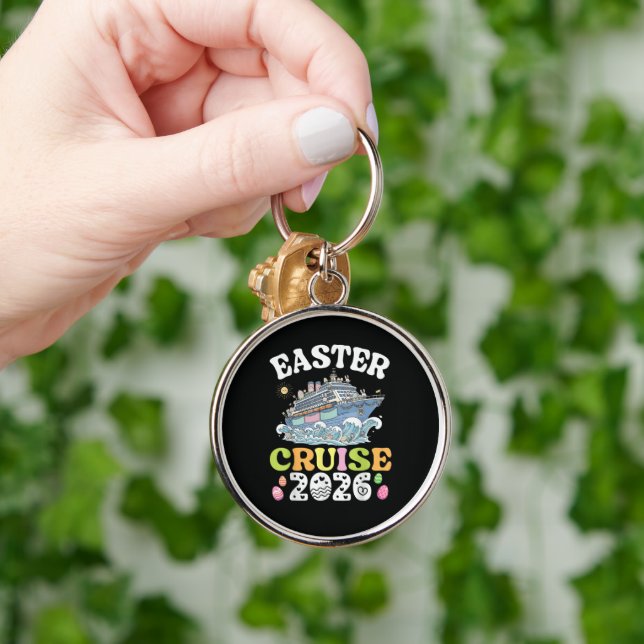 Easter Cruise 2026 Vacation Bunny Ship Spring  Keychain (Hand)