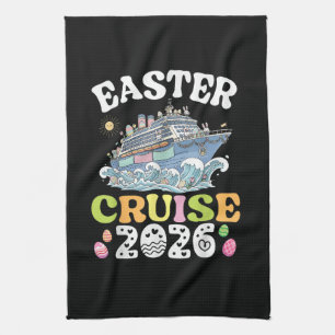 Easter Cruise 2026 Vacation Bunny Ship Spring Kitchen Towel