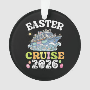 Easter Cruise 2026 Vacation Bunny Ship Spring Ornament