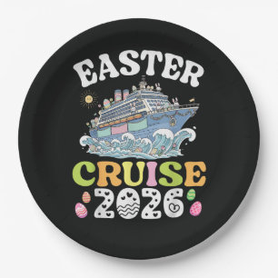 Easter Cruise 2026 Vacation Bunny Ship Spring Paper Plate