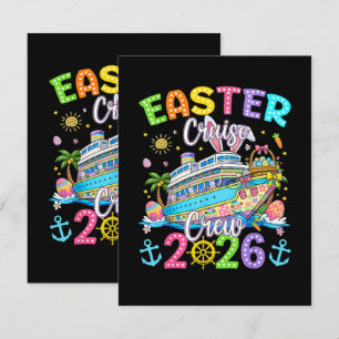 Easter Cruise Crew 2026 Matching Family Vacation Thank You Card