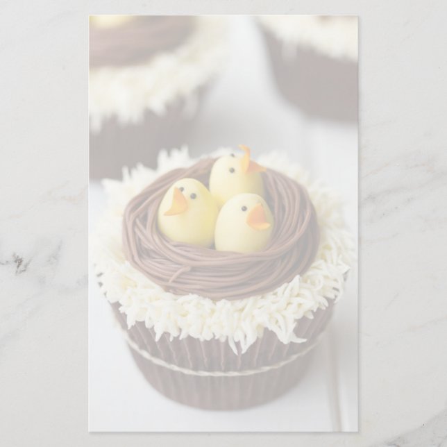 Easter Cupcakes Stationery (Front)