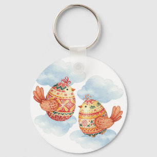 Easter cute birds  keychain