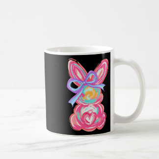 Easter Cute Bunny Coquette Bow Tie Dye Rabbit Wome Coffee Mug