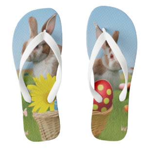 Easter Cute Bunny for a positive mood   Flip Flops