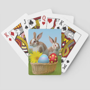 Easter Cute Bunny for a positive mood Playing Cards