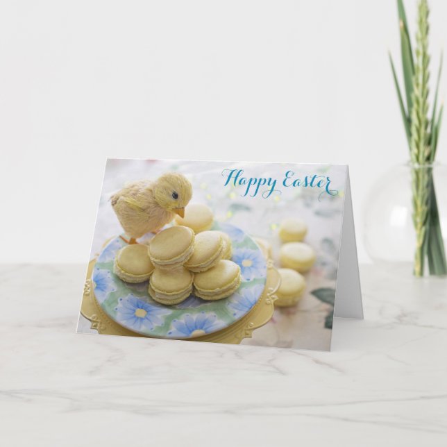 Easter Cute Chick Sweet Treats Whimsical Photo Card (Front)