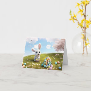 Easter Cute Easter Bunny with Easter Basket Card