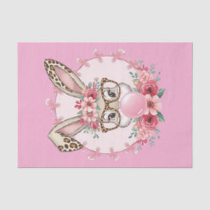 Easter Cute Floral Bunny Leopard Gift Tissue Paper
