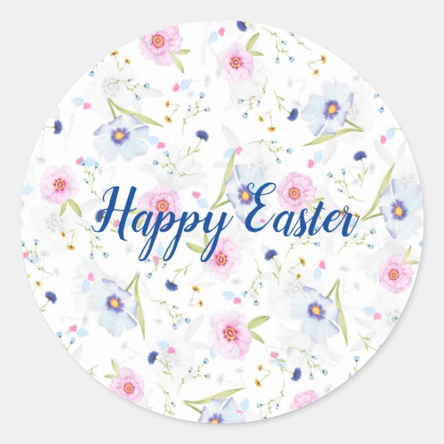 Easter cute floral pattern Sticker (Front)