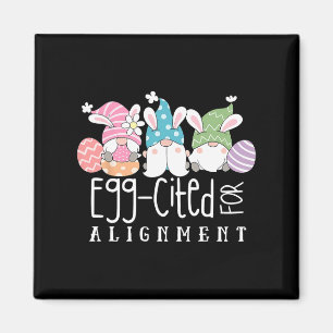 Easter Cute Gnomes Chiropractor Egg-cited For Alig Magnet