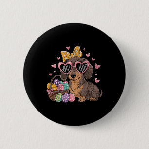 Easter Dachshunds Cute Dachshund _1 2 Inch Round Button