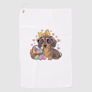 Easter Dachshunds Cute Dachshund T-Shirt Golf Towel