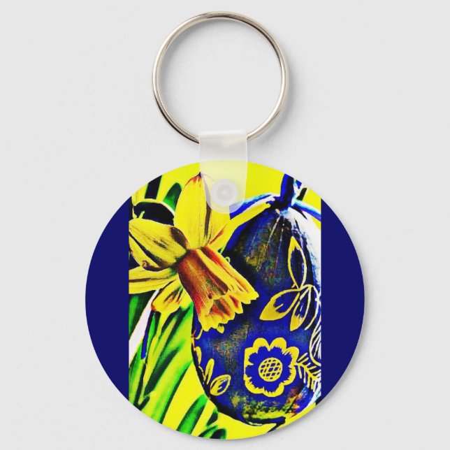 Easter Daffodil Keychain (Front)