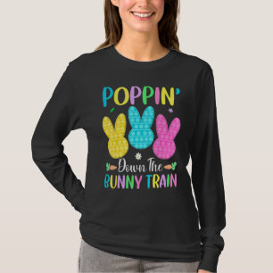 Easter Day 2022 Poppin Down The Bunny Trail Bunny T-Shirt