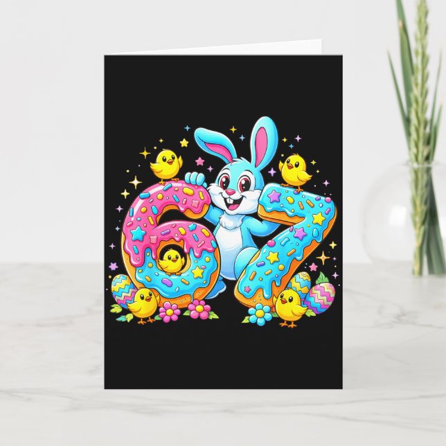 Easter Day 67 Funny Six Seven Meme Rabbit Bunny Bo Card (Front)