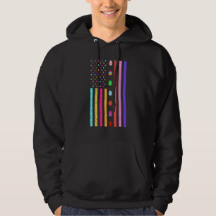 Easter Day American Eggs Flag Funny Boys Girls Kid Hoodie