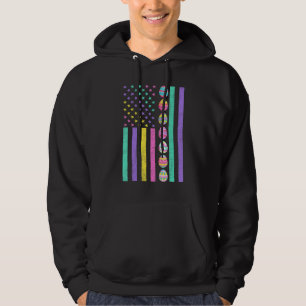 Easter Day American Eggs Flag Funny Men Women Boy  Hoodie
