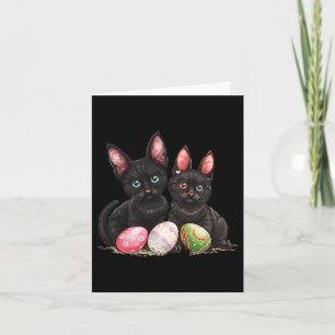 Easter Day Black Cat Easter Black Cat Easter Egg 1 Card