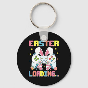 Easter Day Bunny Easter Loading Video Game Boys Gi Keychain