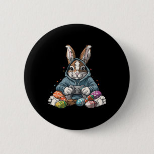 Easter Day Bunny Egg Funny Boys Girls Kids Gamer 5 2 Inch Round Button