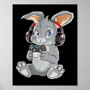 Easter Day Bunny Egg Funny Boys Girls Kids Gamer 7 Poster