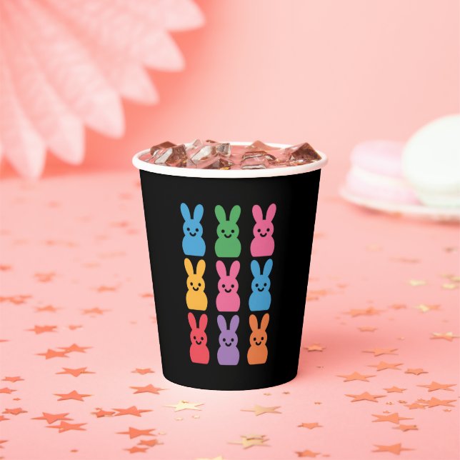 Easter Day Bunny Eggs Plaid Leopard Paper Cups (Insitu)