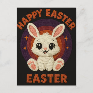 Easter Day Bunny Eggs Plaid Leopard t-shirt Holiday Postcard