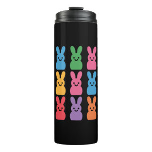 Easter Day Bunny Eggs Plaid Leopard Thermal Tumbler