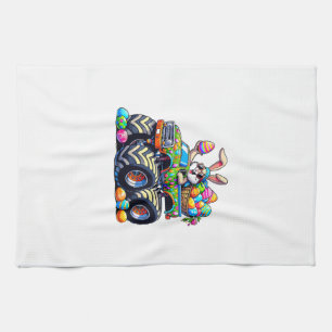 Easter Day Bunny Monster Truck Eggs Cool Rabbit T- Kitchen Towel