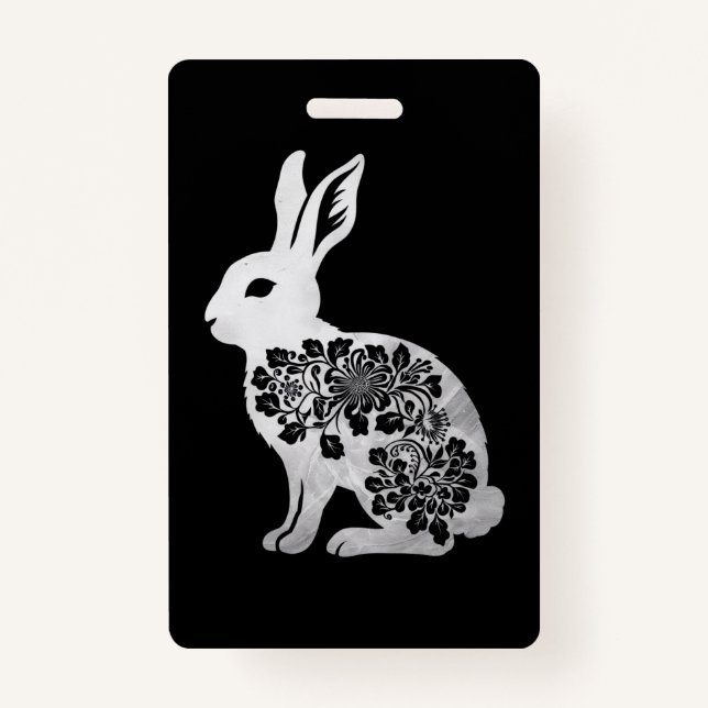 Easter Day Bunny Rabbit Badge (Front)