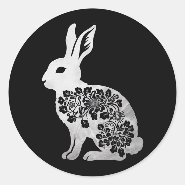 Easter Day Bunny Rabbit Classic Round Sticker (Front)