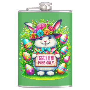 Easter Day Bunny Rabbit Egg Design Hip Flask